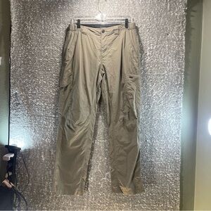 Columbia Mens 32x30 Performance Pants Omni-Shade Cargo Brown Outdoor Nylon